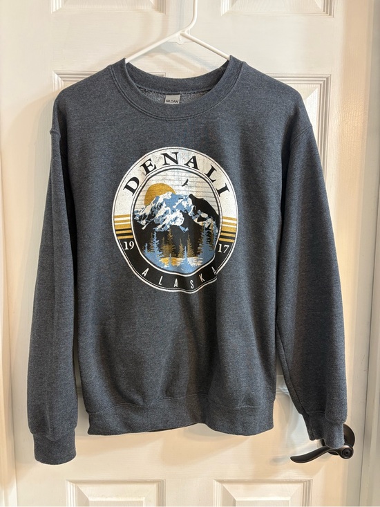 Gildan Tops - Gildan Charcoal Denali Alaska Graphic Crewneck sweatshirt